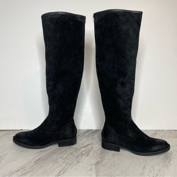 New! Born Borman Tall Black Distressed Suede Boot 5.5 - Picture 7 of 12
